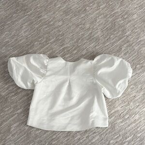 Commense White Puff Sleeve Blouse